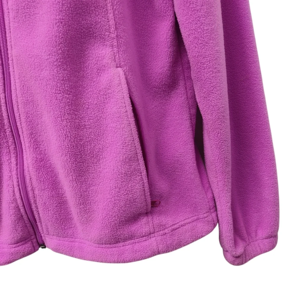 Columbia Women’s  Bright Pink Full Zip Fleece Cozy Jacket Size Large - Picture 4 of 8